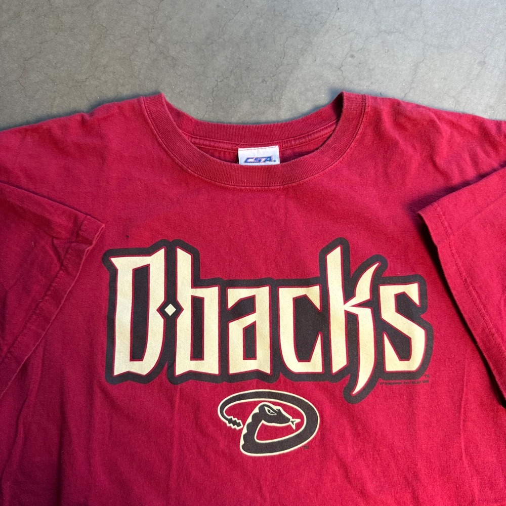 Vintage Arizona Diamondbacks T Shirt Mens XL Red CSA MLB Baseball Dbacks y2k